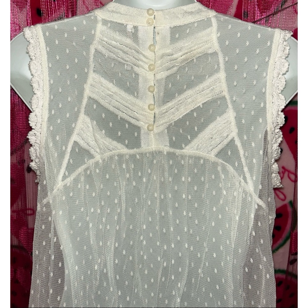 🤍 Free People Mesh Boho Top - Picture 6 of 7